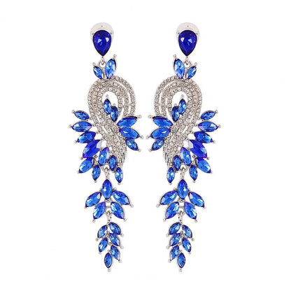 1 Pair Dangle Earrings Faux Crystal Stud Earrings Jewelry Elegant Long Drop Earrings Brincos Pendant Jewelry Ear Accessories