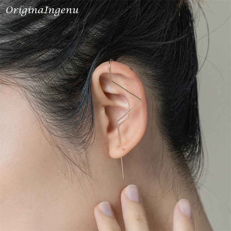 Piercing Earrings Ear Cuff Handmade Jewelry 925 Silver/Gold Filled Brinco Minimalist Oorbellen Vintage Earring For Women