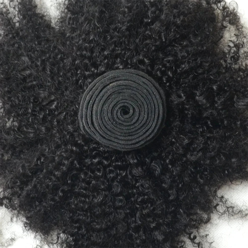 Afro Kinky Curly Bundles Brazilian 1/3 Afro Kinky Human Hair Bundles Deal 8-20" Hair Extensions Curly Human Hair Weave For Women