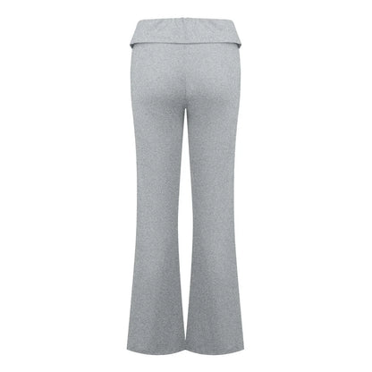 Long Pants Women Fashion Trousers Solid Elastic Leggings Flare Bottoms High Waist Wide Leg Athletic Yoga Bell Pants Summer