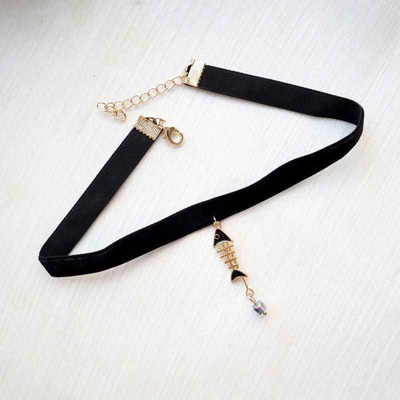 Black Choker Necklace For Women Elegant Lace Velvet Stretch Chain Gothic Flower Short Clavicle Neck Cord Aesthetic Jewelry Gift