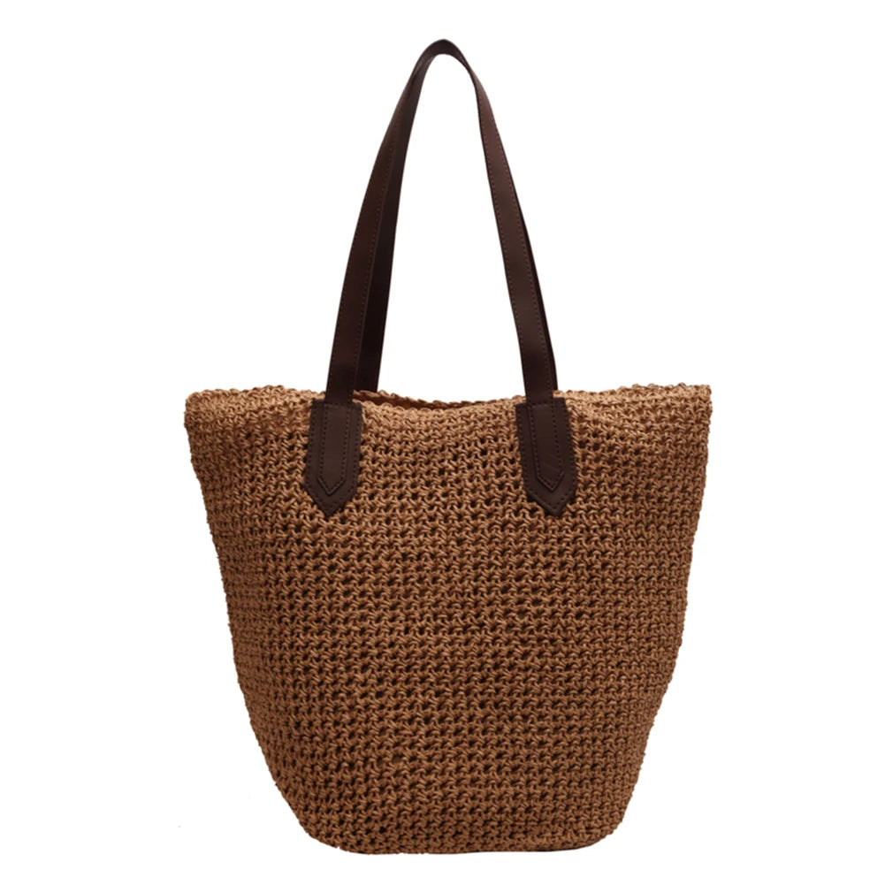 Women Shouder Bag Bohemian Straw Underarm Bag Summer Beach Woven Armpit Bag Large Casual Crochet Tote Bag Shopping Bags