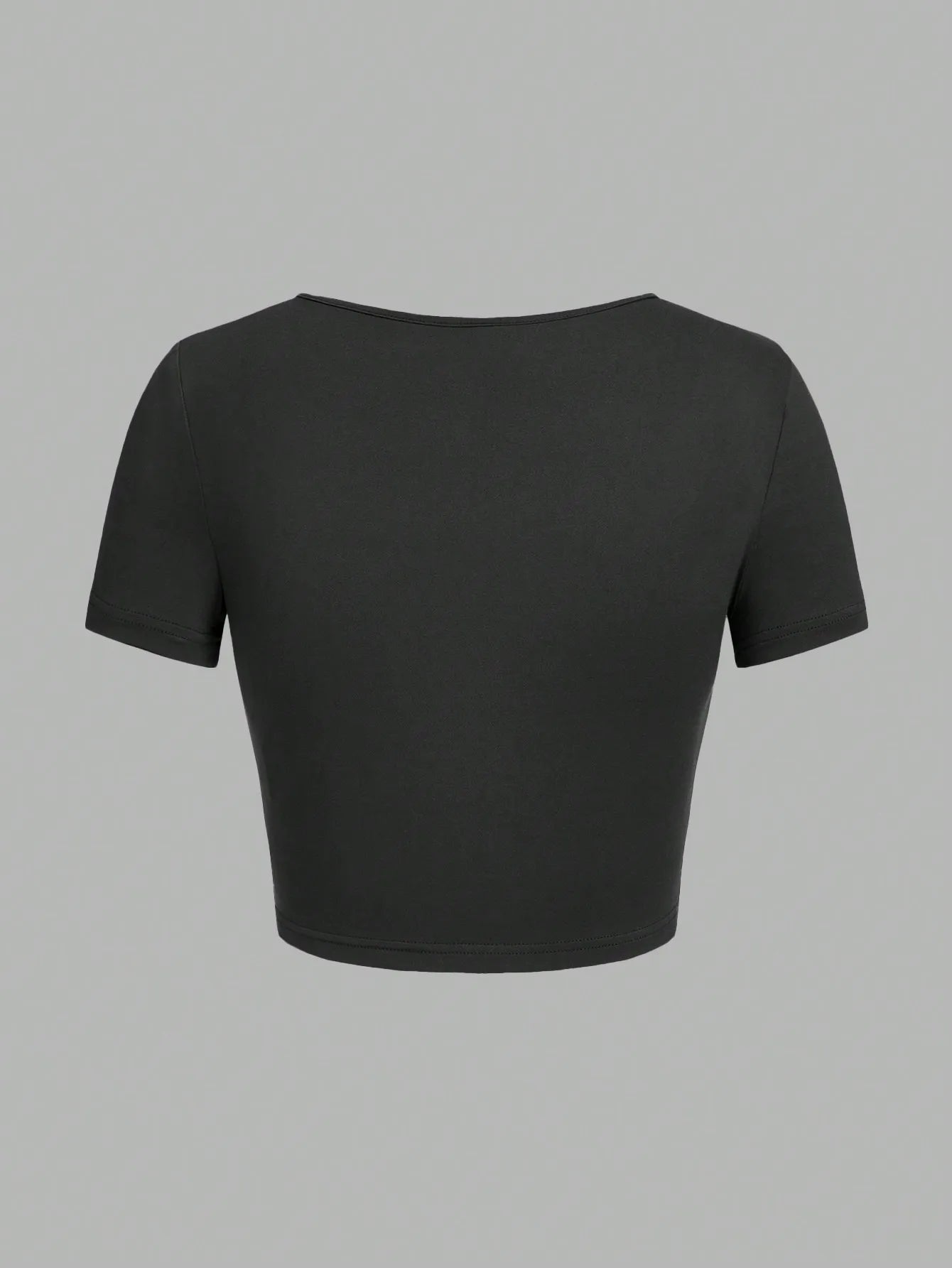 Woman T-shirt Square Neckline tops Short Sleeve crop tops for women girls sexy street wear  top tees