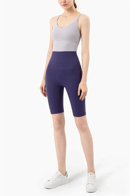 Five Yoga Pants Women Skinny High Waisted Hip Lifting Fitness Yoga Shorts