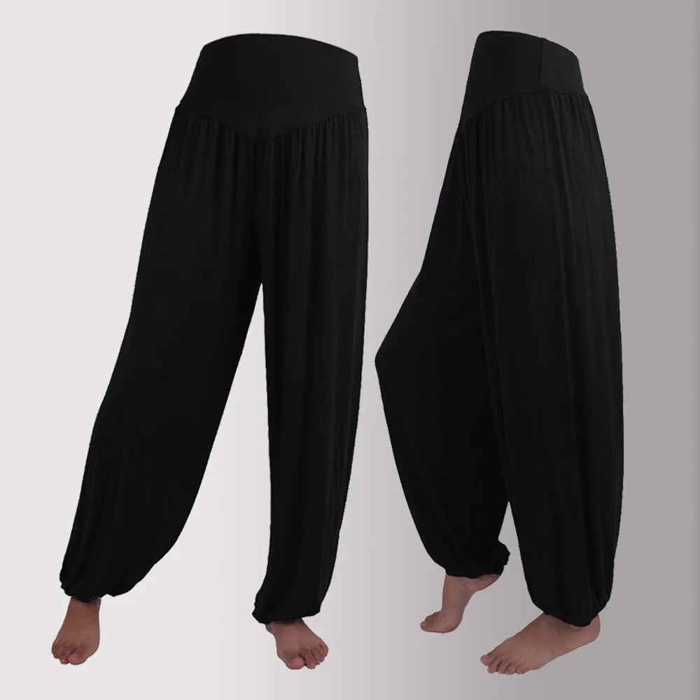 2024 Women Yoga Pants Women Elastic Loose Soft Yoga Sports Pants Casual Pants for Women Middle Waisted Cotton Blend Trousers
