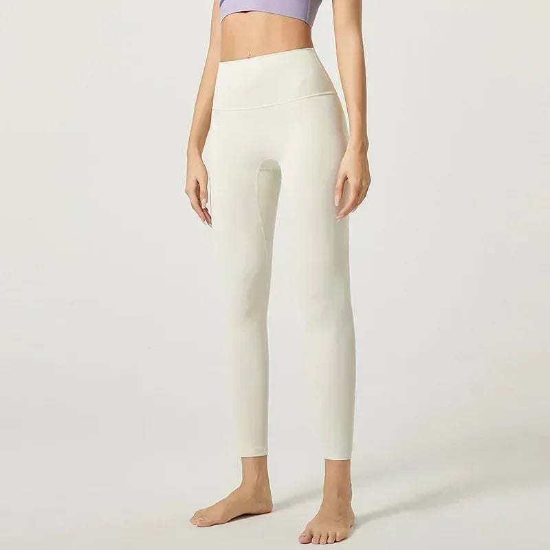 Yoga Pants No Embarrassment Line Sports Fitness Pants Tight Peach Lift Hip High Waist Nude Yoga Leggings