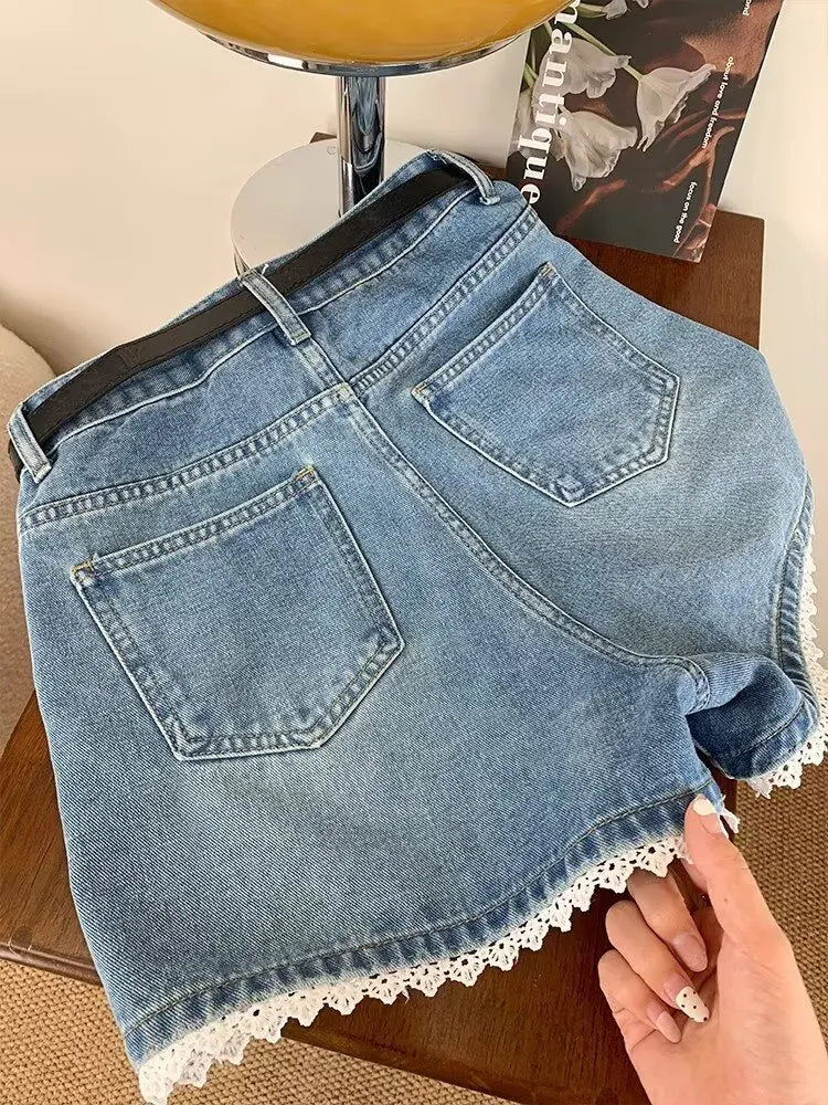 Women's Jeans for Woman Casual Retro American Style Hottie Summer Shorts Women's Denim Baggy Jeans Y2k Jorts Coquette Pants Jean
