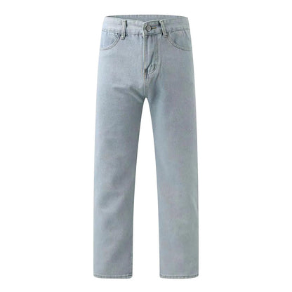 Women Fashion Denim Jeans Retro Ladies Loose Straight Pants Mid Waist Button Pocket Trousers Casual De Mujer Pantalon Femme