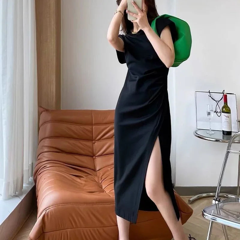White Dresses for Women 2024 Woman Dress Clothes Midi X New in Chic and Elegant Pretty Cheap Casual Y2k Outfits Harajuku Cotton