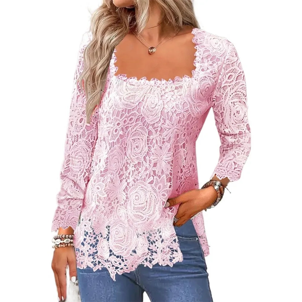 Tops Tees T-Shirts Fashion Clothes Vintage Shirts for Women Clothing Streetwear Lace Harajuku Casual Elegant Summer Spring