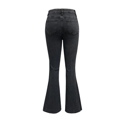 Women Denim Pants Fashion Korean Wide Leg Pants High Waist Slim Jeans Female Clothing Office Lady High Street Long Trousers