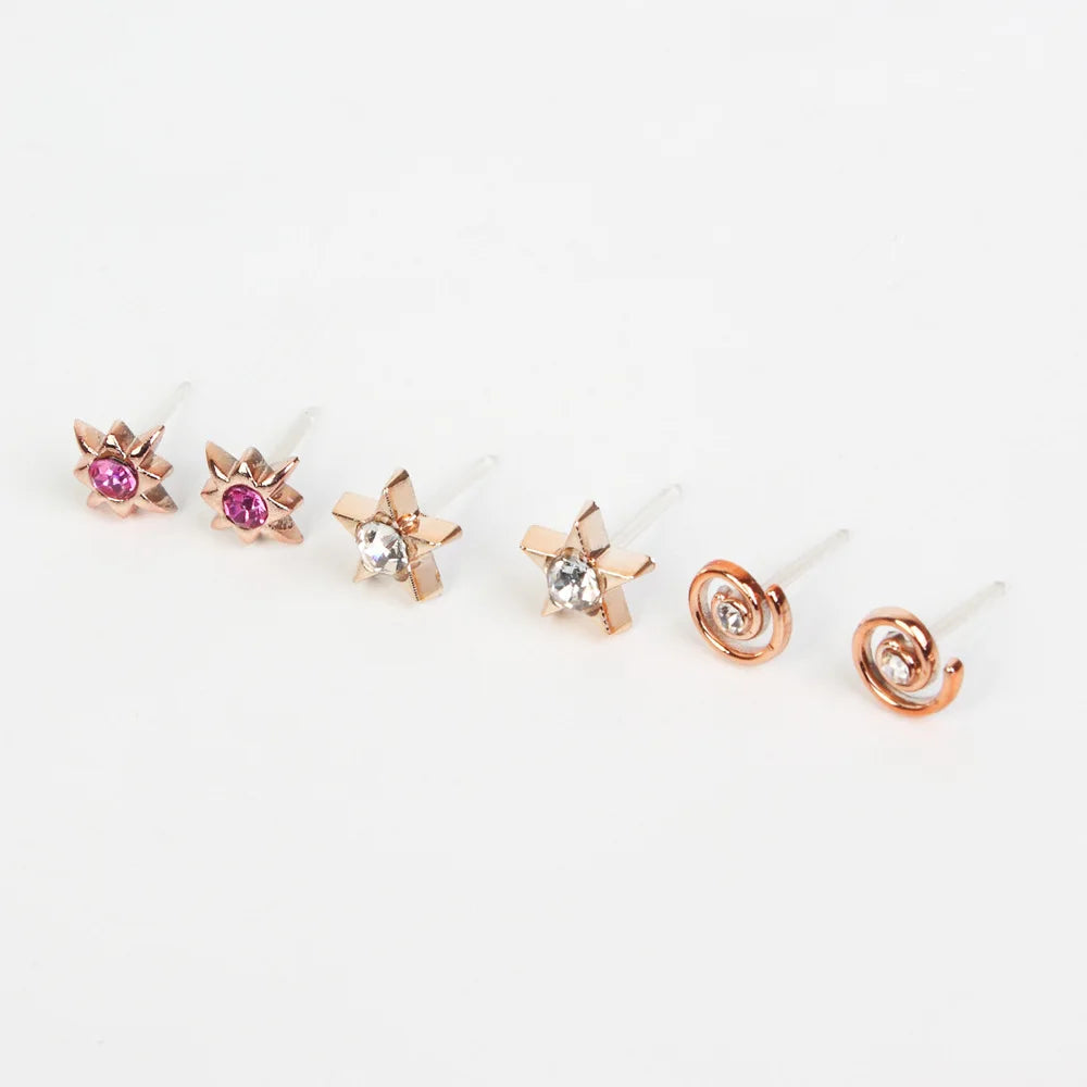 New Fashion 100 Pairs/Lot Colorful Rhinestone Mutiple Styles Random Stud Earrings For Women Lady Simple Couple Friends Earwear