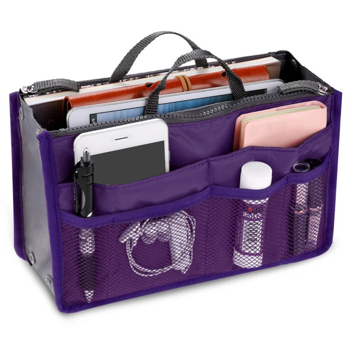Women Make Up Cosmetic Bag Travel Handbag Nylon Large Container Make Up Case Organizer Bags Ladies Foldable Purse Clutch Bag