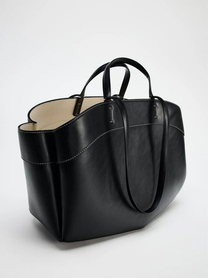 Women Tote Bag Underarm Pouch Large Capacity Pu Leather Shoulder Bag Retro Crossbody Bag Casual Portable Bucket Bags Handbag