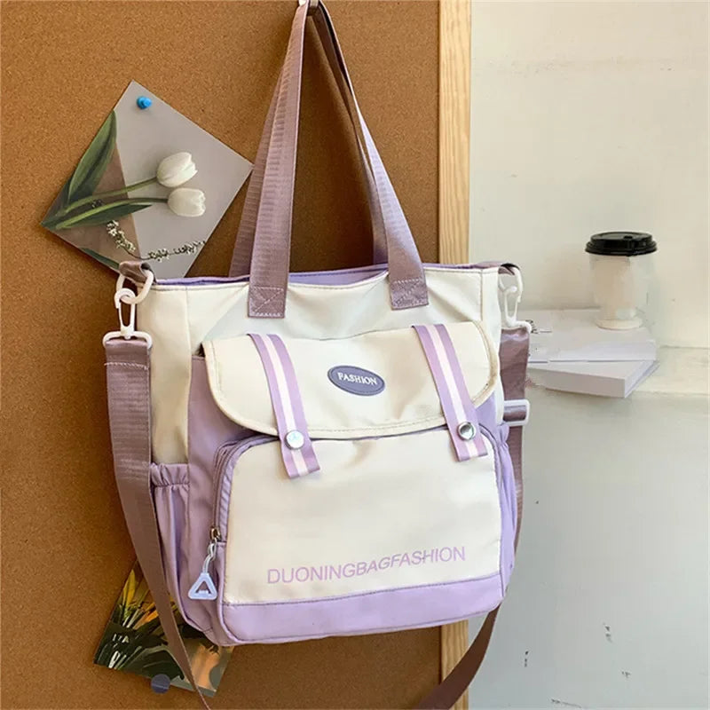 Women's Tote Bag, Large Capacity Daily Handbag, Travel Bucket Shoulder Bag, Fashion Messenger Bag,Campus School Bags Satchel