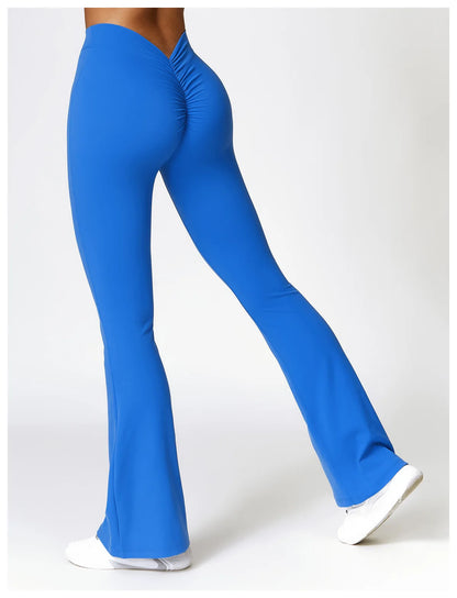 Yoga Leggings Flared Pants Women High Waist Slim Female Workout Long pant Gym Push Up Fitness Running Quick Dry SportWear