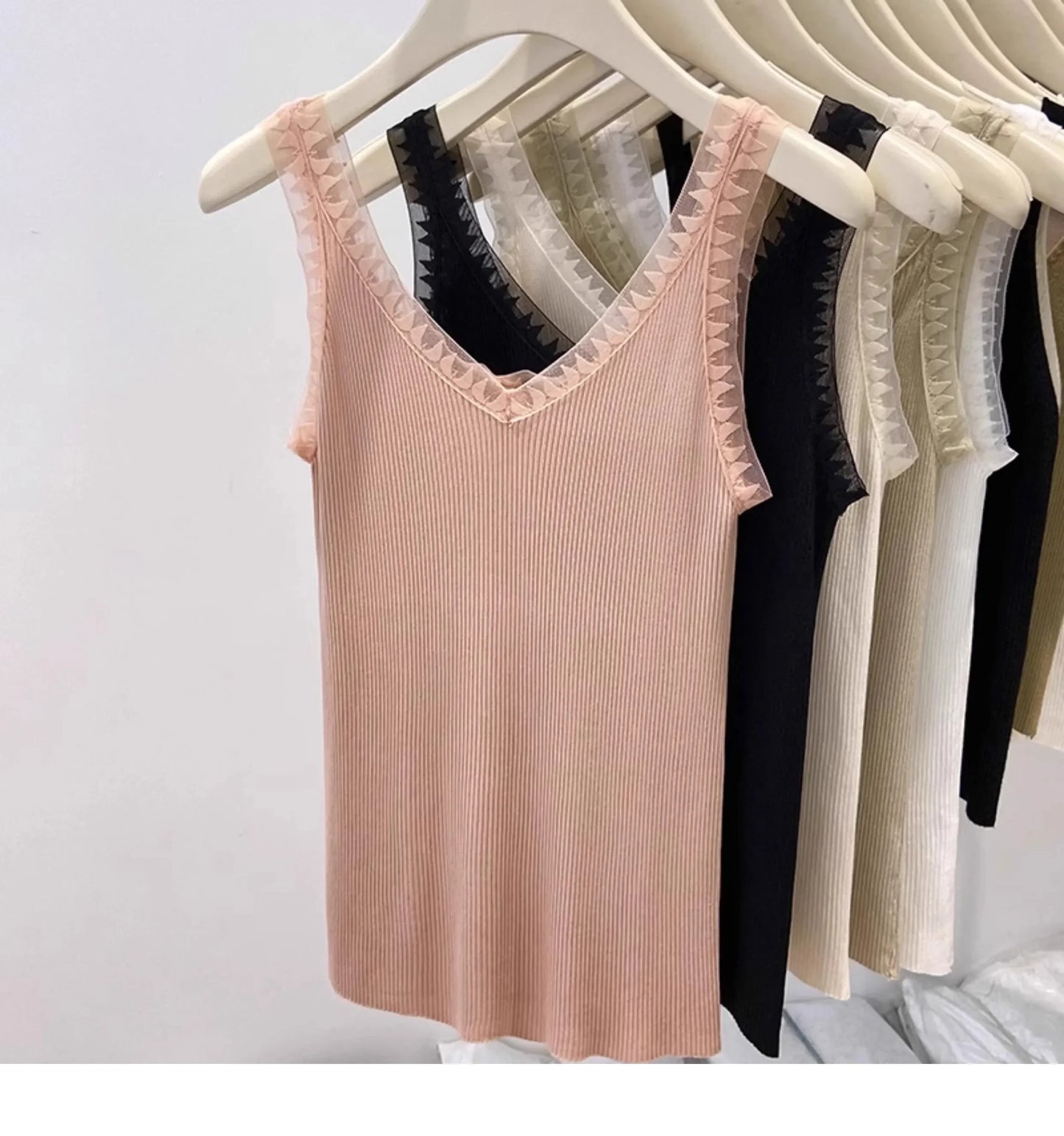 Women Summer Fashion Thin Knitted Undershirt Sleeveless Corset Top Half High Neck Comfortable Breathable Lace Tank Top 2025
