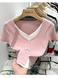 Summer Women T Shirt T-Shirt Woman Clothes Tops Tshirt Female Crop Top Tees Y2k Para Mujer Ropa De Mujer Roupas Feminina Traf