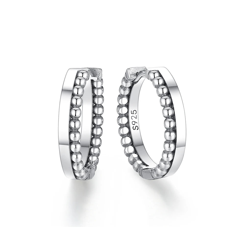 Original 925 Sterling Silver Earrings 2025 Stud Hoop Crystal Earings For Women Rose Gold Crown Heart Infinity Bee Earing Jewelry