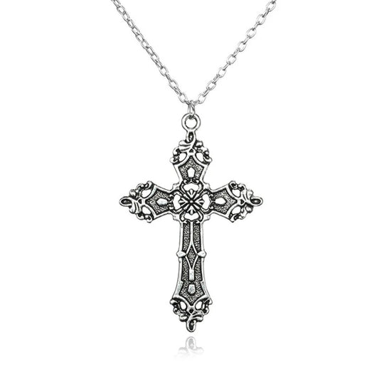 Fashion Christian Necklaces for Women Wen Gift Vintage Gothic for Pendant Long Chain Necklace Choker Goth Punk Jew