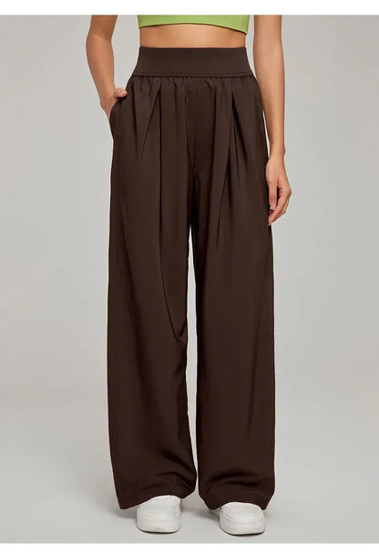 New Yoga Pants Women Loose Wide Leg High Waist Fitness Quick Dry Running Sweatpants