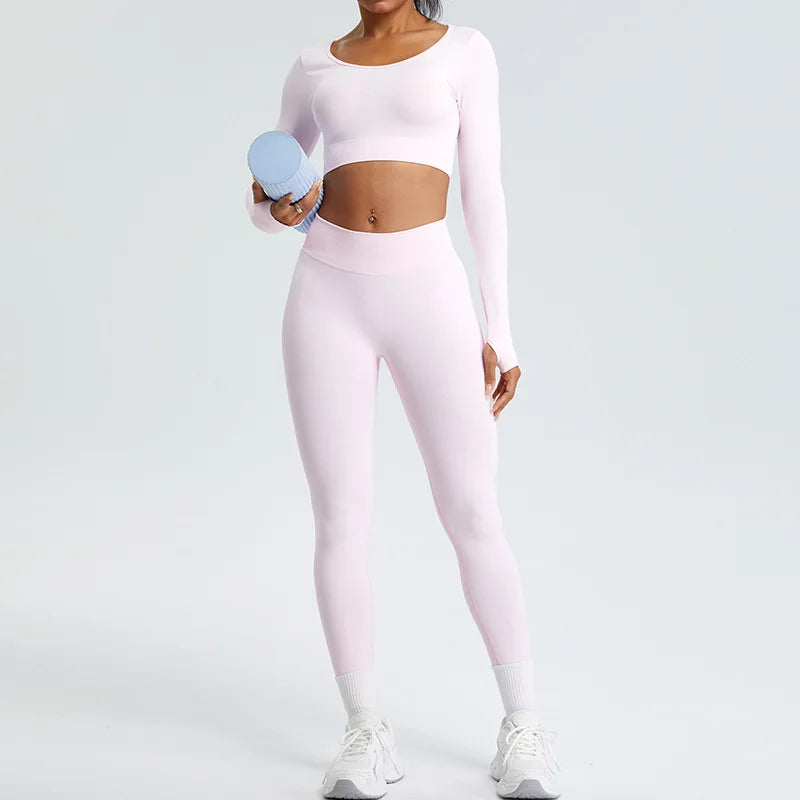 Women Yoga Pants High Waist Ribbed Sport Legging Gym Fitness Leggings Women Seamless Female Legging Tummy Control Running Tights