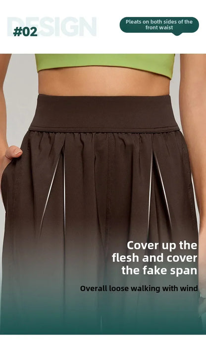 Yoga Sports Pants Women Loose Wide Leg Pants Casual High Waist Fitness Pants