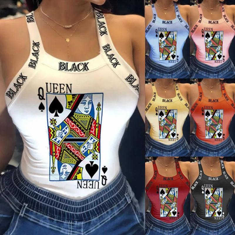 Y2K Vest Sexy Camisole Top Printed Vest 25 Colors Size 6 Spicy Girl Sexy Tight Summer U-Neck Basic Versatile Fashion Camis Tops