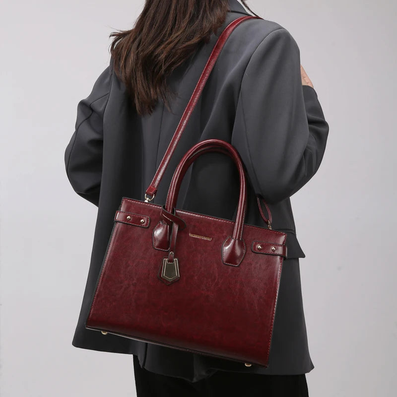 Genuine Handbags for Women 2025 New Luxury Ladies Hand Bags Female Leather Shoulder Top-Handle Crossbody Bags Casual Tote Sac