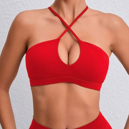 Sporty Woman Top Bras Fitness Clothing Push Up Yoga Bra Underwear Sport Tops For Women Breathable Running Vest Gym Crop Tops