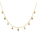 LENNIK 925 Sterling Silver French Elegant Round Fine Versatile Color Zirconium Women's Necklace Fashion Exquisite Chains Jewelry