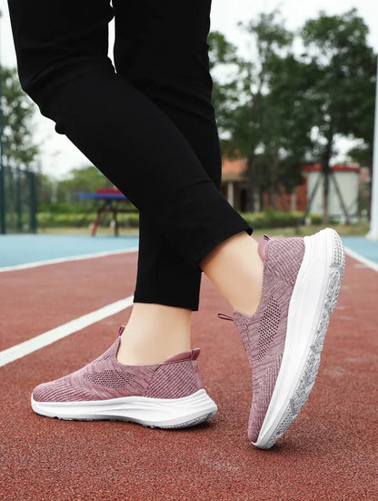 Women's Shoes 2024 Spring New Lightweight, Comfortable, and Fashionable One Step Anti slip Leisure Breathable Walking Shoes
