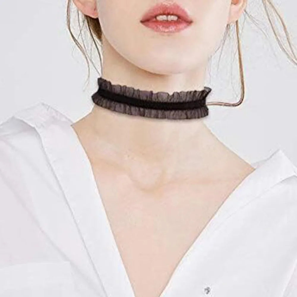 Fashion Black Lace Necklace Sexy Lace Clavicular Chain Gothic Punk Style Personalized Jewelry Accessories Party