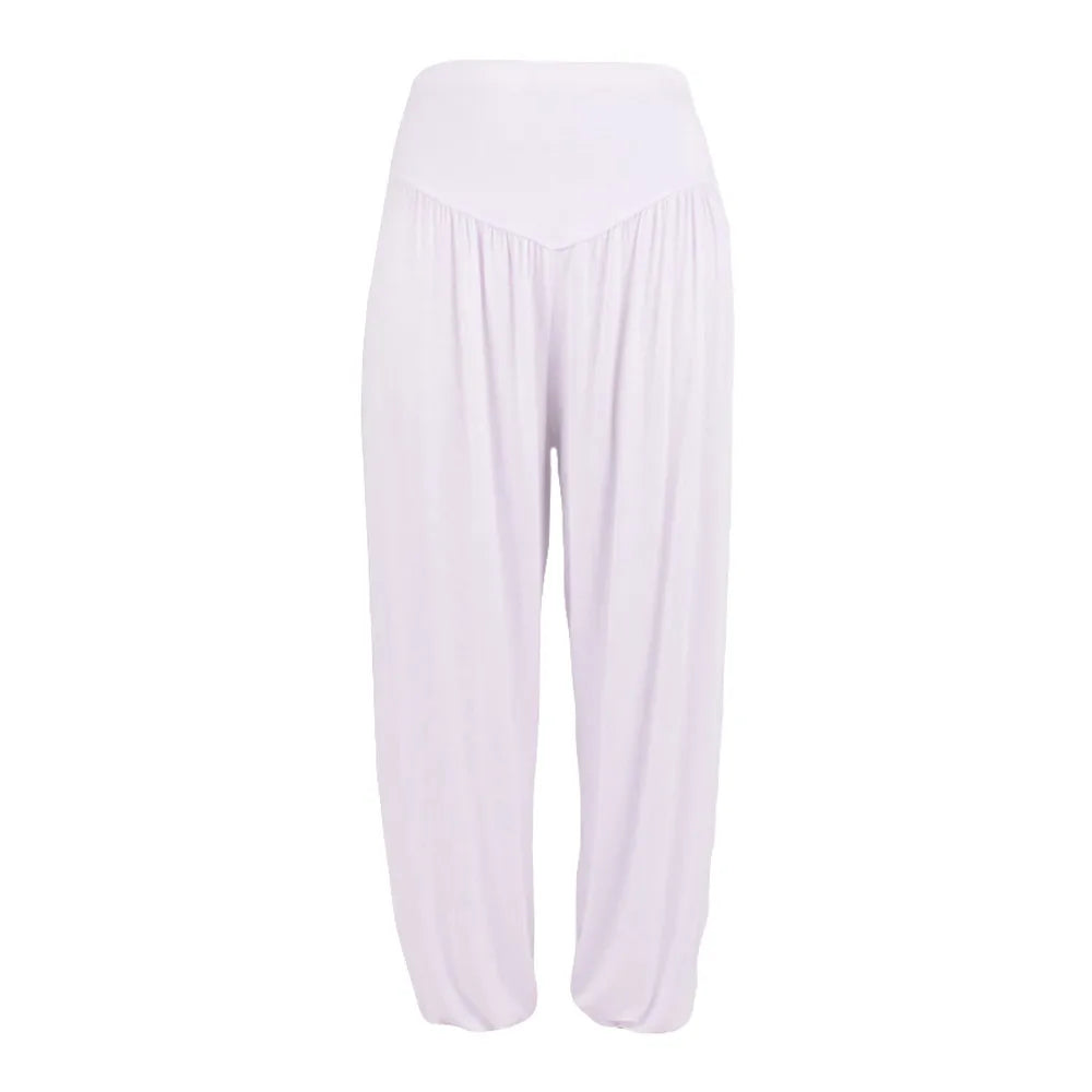 2024 Women Yoga Pants Women Elastic Loose Soft Yoga Sports Pants Casual Pants for Women Middle Waisted Cotton Blend Trousers