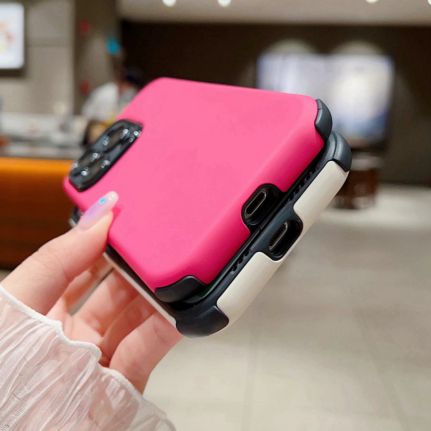 Fashion Purple Pink Soft Phone Cases for iPhone 15 11 12 13 14 Pro Max Plus Shockproof Back Armor Lens Protection Cover Bumper