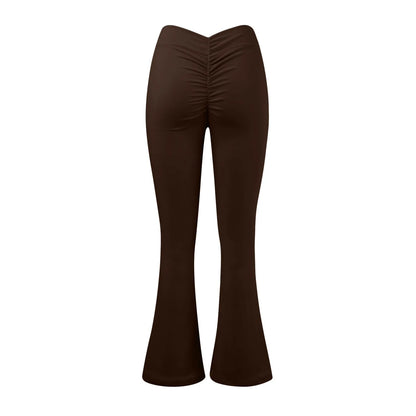 Women'S Slim Fit Yoga Pants Womens Stretch Yoga Leggings Fitness Running Gym Sports Full Length Active Pants Flared Trousers