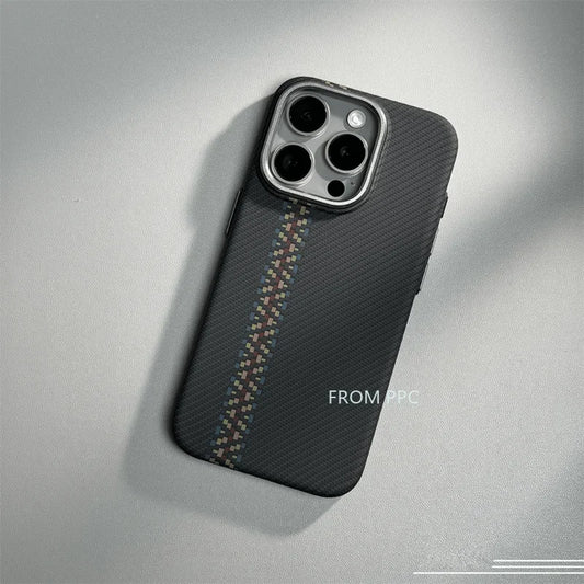 Carbon Fibre Magnetic Phone Case 16 Cover for iPhone 15 14 Pro Max Wireless Charging MagSafe Shell Alloy Camera Ring Armor Funda