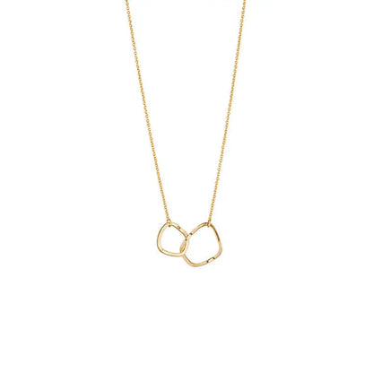 Two Round Shaped Necklaces Female Exquisite Geometric Women Chain Choker Neck Necklace Birthday Gift For Ladies Fashion Jewelry