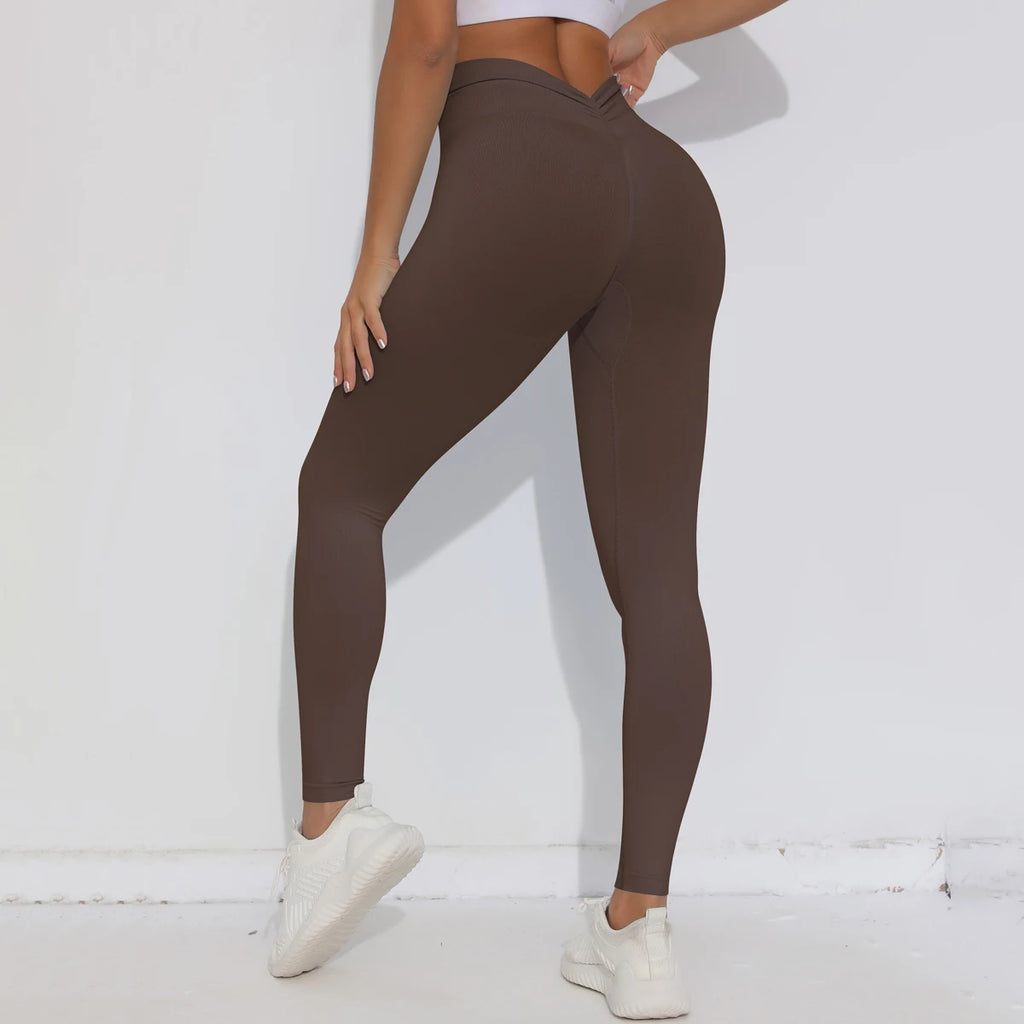 V Butt Yoga Pant Women Fitness Running Pants Tummy Control Slimming Booty Leggings Quick Drying Cycling Workout