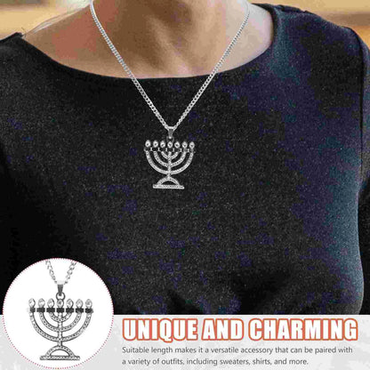 Stylish Candlestick Necklace Women Pendant Long Chain Stainless Steel Fashion Jewelry Necklace For Unique Necklaces