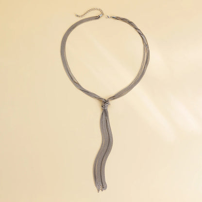 Long Chain Knotted Necklace for Women Trendy Charms Tassels Necklaces 2023 Fashion Wedding Neck Jewelry Accessories Female Girls