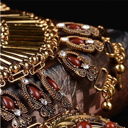 European American Exaggerated Pendant Necklace for Women Vintage Baroque Sexy Choker Collar Charm Statement Necklaces Jewelry
