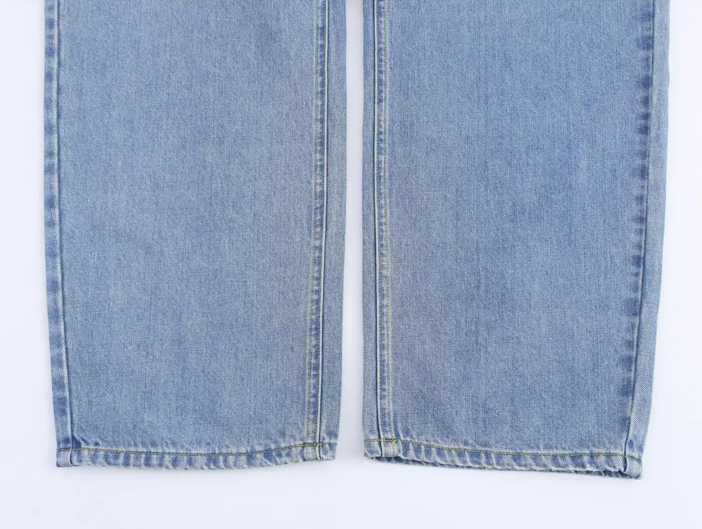 Women's new chic fashion With belt loose side pockets casual versatile jeans retro high waisted zipper women's denim pants