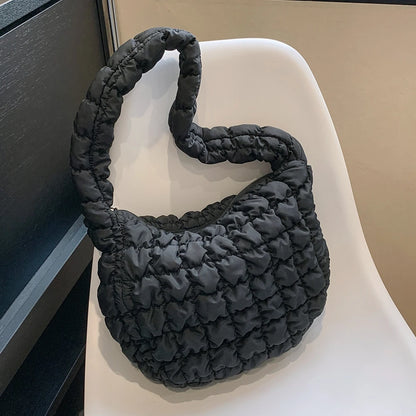 Women Crossbody Bags Quilted Pleated Ladies Shopper Bag Fashion Cloud Large Capacity Temperament Messenger Bag