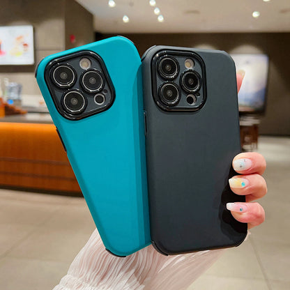 Fashion Purple Pink Soft Phone Cases for iPhone 15 11 12 13 14 Pro Max Plus Shockproof Back Armor Lens Protection Cover Bumper