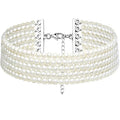 Fashion Elegant Women 3-5Layer White Pearl Choker Necklaces Bohemian Creative Design Wedding Anniversary Necklace Female Jewelry