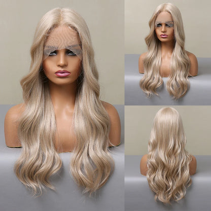 HENRY MARGU Burgundy Long Wavy Wigs Wine Red Wig with Bangs for Women Daily Synthetic Hair Cosplay Wig Heat Resistant Fiber