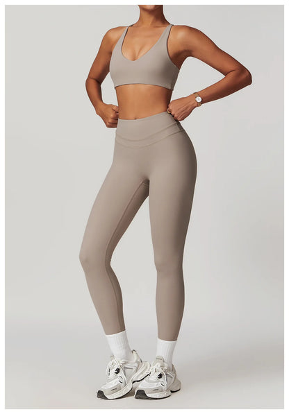 New Yoga Pants Women Workout Yoga Leggings High Waist Sport Leggings Women's Running Workout Tights Gym Push Up Fitness Trousers