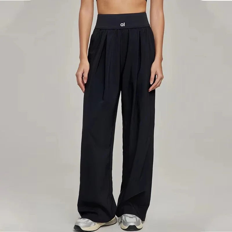 New Yoga Pants Women Loose Wide Leg High Waist Fitness Quick Dry Running Sweatpants