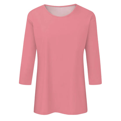 Women Summer Tops Round Neck Three Quarter Sleeve Comfortable Print T Shirt Blouse Women T Shirt muticolor t shirt tops